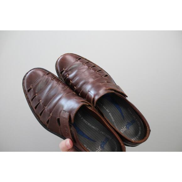 Josef Siebel Men's Size 43 Brown Leather Fisherman Sandals with Insoles - Picture 7 of 7